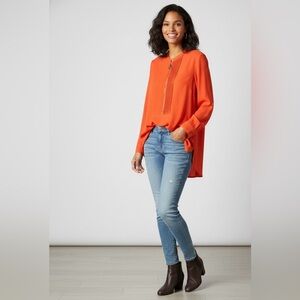 Michael Kors Orange Relaxed Tunic Top | Size L